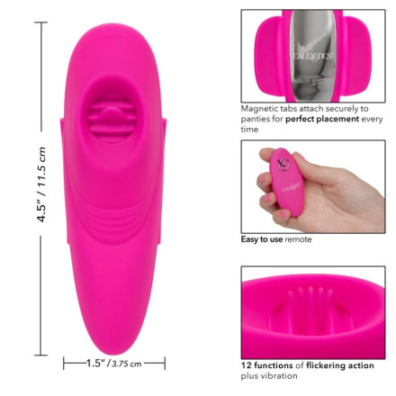 Розовый стимулятор в трусики Remote Flicker Panty Teaser 