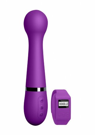 Фиолетовый вибромассажер Kegel Wand - 18,5 см. 