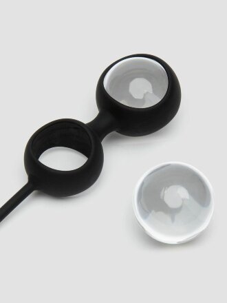 Черные вагинальные шарики Inner Goddess Glass Pleasure Balls 77g 