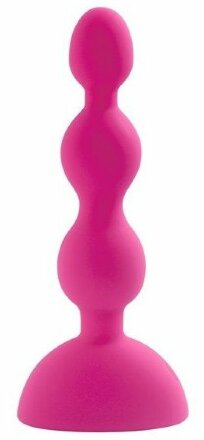 Розовый анальный вибростимулятор Anal Beads S - 14,5 см.  