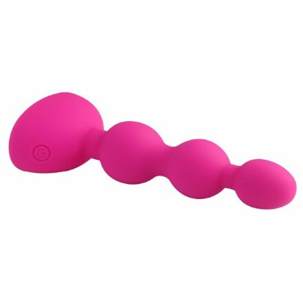 Розовый анальный вибростимулятор Anal Beads S - 14,5 см.  