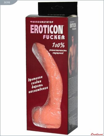Телесный фаллоимитатор Fucker на присоске - 27,3 см. 