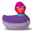 Фиолетово-розовый вибратор-уточка I Rub My Duckie 2.0 Colors 