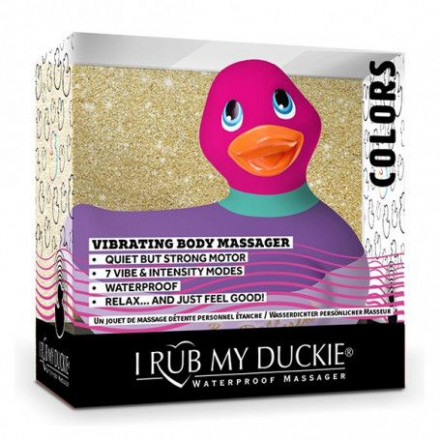 Фиолетово-розовый вибратор-уточка I Rub My Duckie 2.0 Colors 