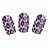 Набор лаковых полосок для ногтей Фиолетовый леопард Nail Foil 