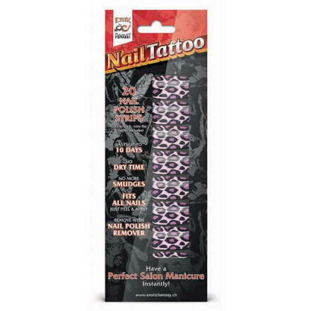Набор лаковых полосок для ногтей Фиолетовый леопард Nail Foil 