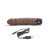 Коричневый вибратор-реалистик 6.5  Girthy Realistic Vibrator - 19 см. 