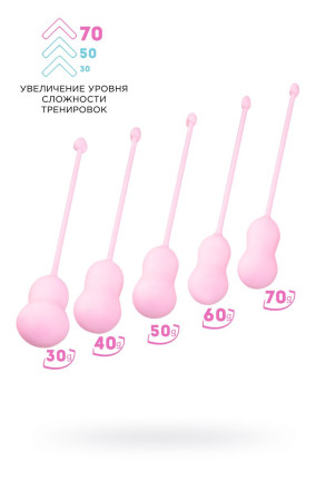 Набор из 5 розовых вагинальных шариков Tulips 