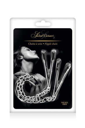 Регулируемые зажимы для сосков Sweet Caress Nipple Chain 