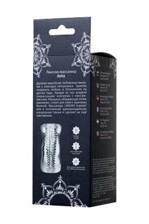 Прозрачный мастурбатор Lingam Asha 