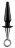 Чёрный анальный плаг ANAL PLUG WITH PLATED HANDLE 
