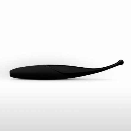 Черный точечный вибромассажер Senzi Vibrator - 14,7 см. 