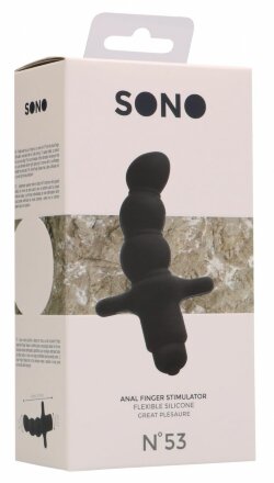 Черный анальный вибростимулятор N 53 Anal Finger Stimulator - 16,5 см. 