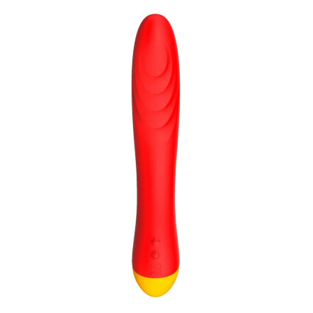 Красный изогнутый вибромассажер Romp Hype G-Spot - 21 см. 