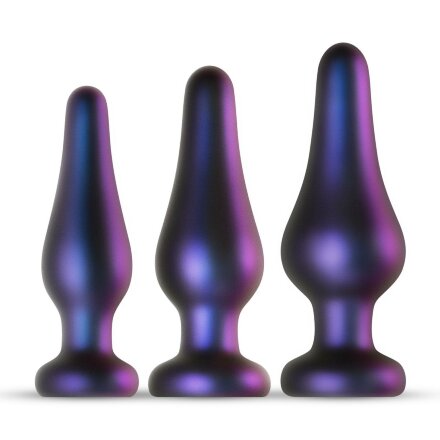 Набор из 3 фиолетовых анальных пробок Comets Butt Plug Set 