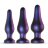 Набор из 3 фиолетовых анальных пробок Comets Butt Plug Set 