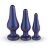 Набор из 3 фиолетовых анальных пробок Comets Butt Plug Set 