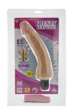 Гнущийся водонепроницаемый вибратор FRENZY LUST LOVE - 21,6 см. 