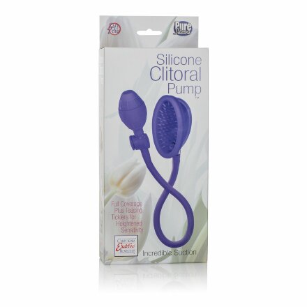 Фиолетовая помпа для клитора Silicone Clitoral Pump  