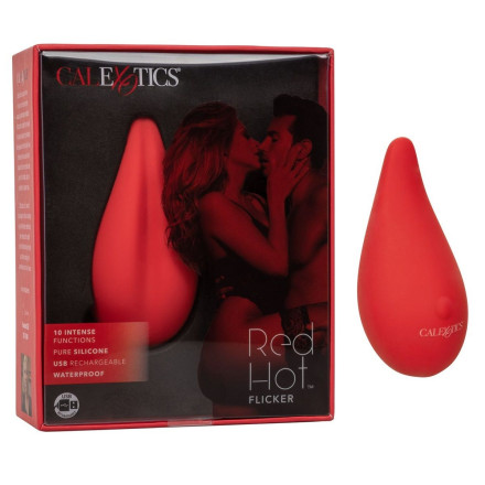 Красный клиторальный вибромассажер Red Hot Flicker 