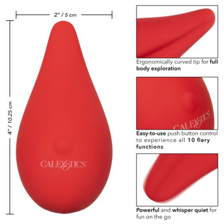 Красный клиторальный вибромассажер Red Hot Flicker 