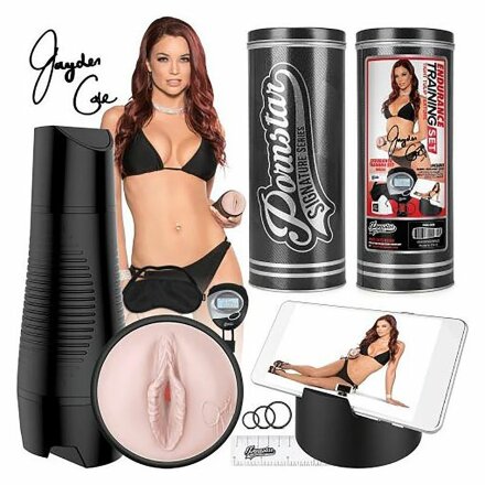 Мастурбатор-вагина PORNSTAR Jayden Cole с аксессуарами для тренировки выносливости 