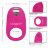 Розовое эрекционное виброкольцо с пультом Silicone Remote Pleasure Ring 