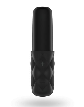 Чёрно-серебристая вибропуля Satisfyer Mini Sparkling Darling 
