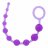 Фиолетовая анальная цепочка PLEASURE BEADS ANAL ROD - 32 см. 