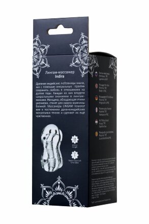 Прозрачный мастурбатор Lingam Indira 
