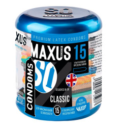 Классические презервативы в металлическом кейсе MAXUS Classic - 15 шт.