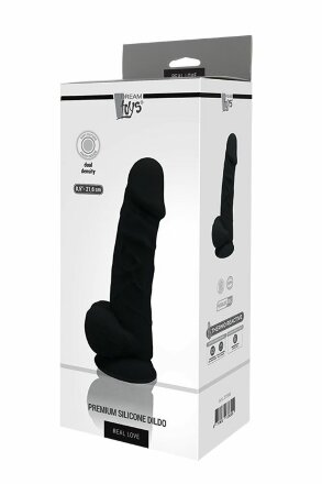 Черный фаллоимитатор на присоске DILDO 8.5INCH - 20 см. 