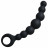 Чёрная упругая анальная цепочка Flexible Wand - 18 см. 