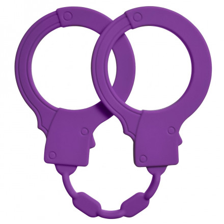 Фиолетовые силиконовые наручники Stretchy Cuffs Purple 