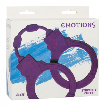Фиолетовые силиконовые наручники Stretchy Cuffs Purple 