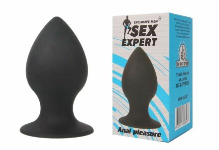 Чёрная анальная пробка Sex Expert - 7 см. 