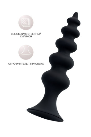 Черная анальная ёлочка Indi - 11,5 см. 