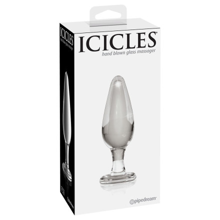 Стеклянный анальный стимулятор Icicles №26 - 11,8 см. 