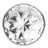 Малая серебристая анальная пробка Diamond Clear Sparkle Small с прозрачным кристаллом - 7 см. 