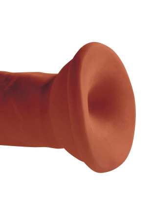 Коричневый фаллоимитатор на присоске 6  Triple Density Cock - 18,4 см. 