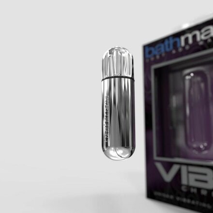 Серебристая перезаряжаемая вибропуля Bathmate Vibrating Bullet Vibe Chrome 
