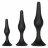 Набор черных силиконовых анальных пробок Silicone Anal Starter Kit 