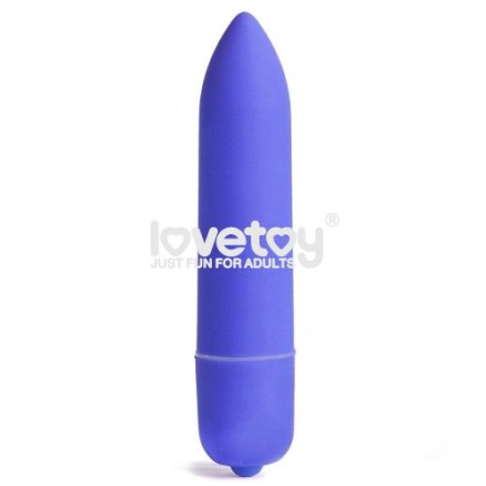 Синяя вибропуля X-Basic Bullet Long One Speed - 9 см. 