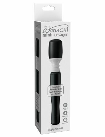 Чёрный вибромассажер Mini Wanachi 