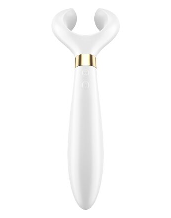 Белый вибромассажер для пар Satisfyer Partner Multifun 3 