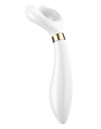 Белый вибромассажер для пар Satisfyer Partner Multifun 3 