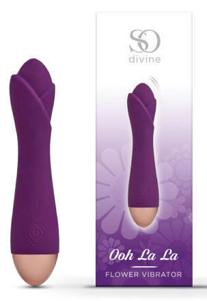 Фиолетовый вибратор Ooh La La Flower Vibrator - 18 см. 