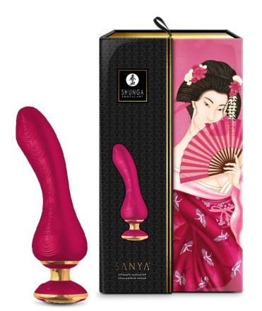 Малиновый вибростимулятор SANYA - 18,5 см. 
