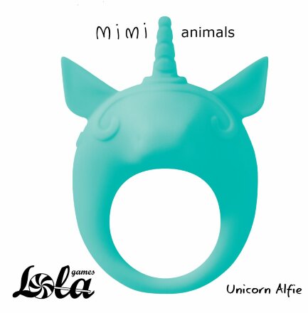 Зеленое эрекционное кольцо Unicorn Alfie 
