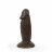 Реалистичный коричневый анальный фаллоимитатор Erowoman на присоске 